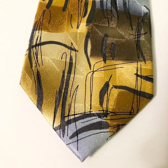 J Garcia Tie Collection Fifty Four Scales Silk Necktie - Picture 11 of 11